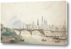   Постер Вид на Московский Кремль и реку