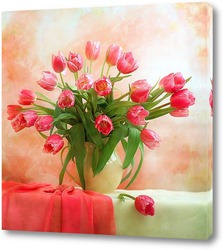   Постер Розовые тюльпаны