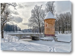  Постер Зима в Павловсе. Пиль-башня и Пильбашенный мост.
