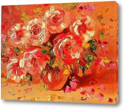   Постер Розовые розы.Холст 40х50