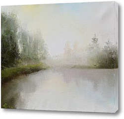   Картина Туманное утро на озере