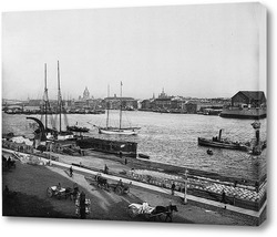   Постер Панорама Невы после Николаевского моста 1910  –  1913