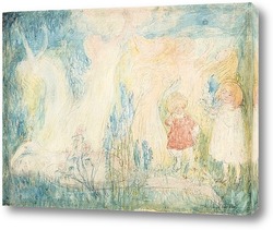   Картина Фигуры, танцы и двое детей