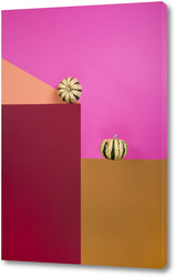   Постер Геометрический натюрморт с тыквами
