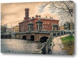   Постер Старо-Калинкин мост в Санкт-Петербурге.