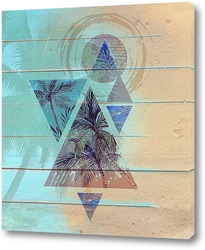   Постер Пальмы в треугольниках