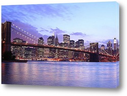   Постер Бруклинский мост в Нью-Йорке