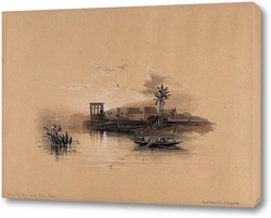   Постер Храм Филе, вид с Нила, Египет