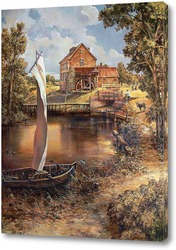   Постер Старинный деревенский пейзаж