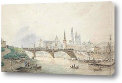   Картина Вид на Московский Кремль со стороны реки