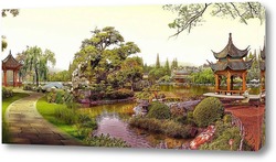   Постер Китайский летний сад