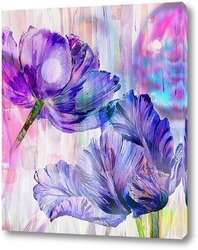   Постер Синие тюльпаны