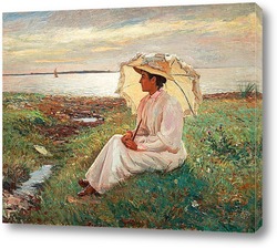   Картина Элегантная дама на море