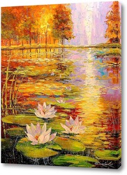   Постер Лилии на пруду