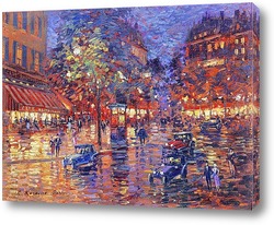   Картина Париж после дождя 