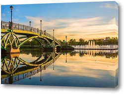   Постер Мост в Царицыно на закате дня