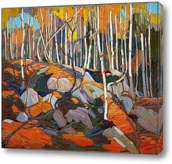   Картина Березовая роща, осень, зима 1915-16