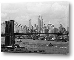   Постер Вид Манхэттена и Бруклинского моста