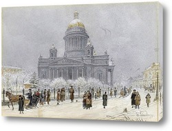   Постер Исаакиевский собор в снежный день