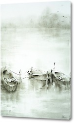   Картина Лодки на воде