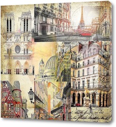   Постер По улочкам Парижа