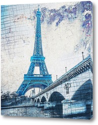   Постер Эйфелева башня. Масляная краска