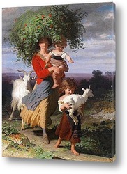   Постер Мать возвращается с детьми домой