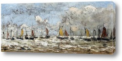  Постер Рыболовный флот на голандском побережье