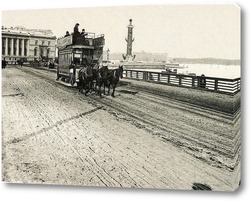   Постер Конка на Дворцовом мосту,между 1905 и 1906