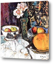   Постер Натюрморт с розами и фруктами
