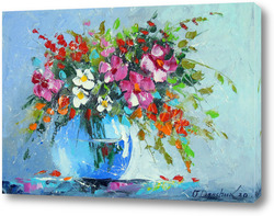   Постер Букет летних цветов в вазе