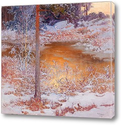   Постер Зимний пейзаж.