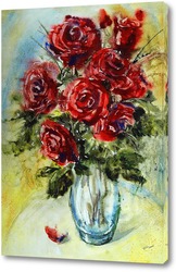   Картина Букет красных роз