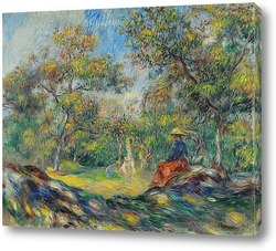   Картина Пейзаж с женщиной