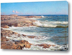   Картина Скалы у моря, Марстранд