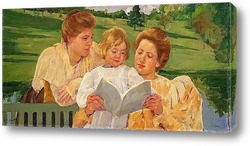   Картина Чтение семейной группы