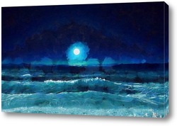   Постер Ночное море