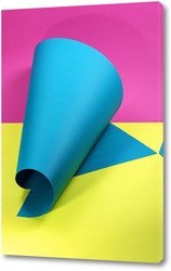   Постер Абстрактный натюрморт из листов цветной бумаги