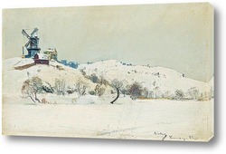   Постер Зимний пейзаж,Стокгольм