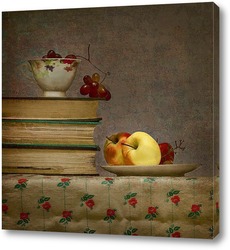   Постер книги и фрукты