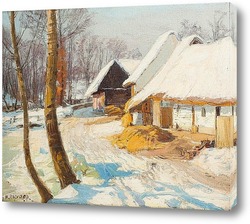   Постер Зимняя деревня