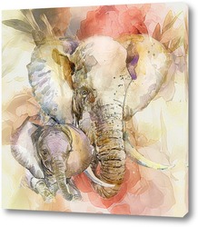   Постер Семья слонов