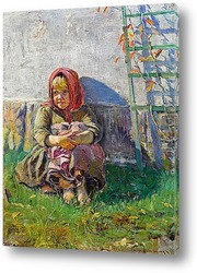   Постер Девочка в саду