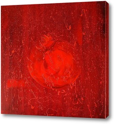   Картина Гранат на красном фоне