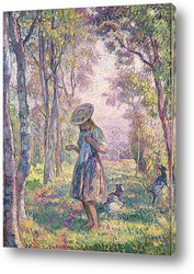  Молодая девушка с голубым поясом