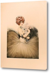   Постер Танцовщица с букетом роз