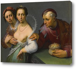 Дурак с двумя женщинами, 1595