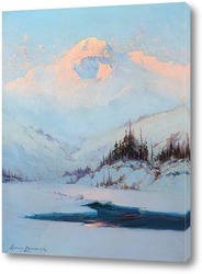  Картина Зимние Сумерки на горе Маккинли