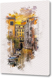   Картина Венеция, акварельный скетч