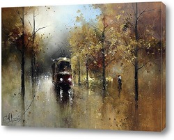   Картина Трамвайчик в осень